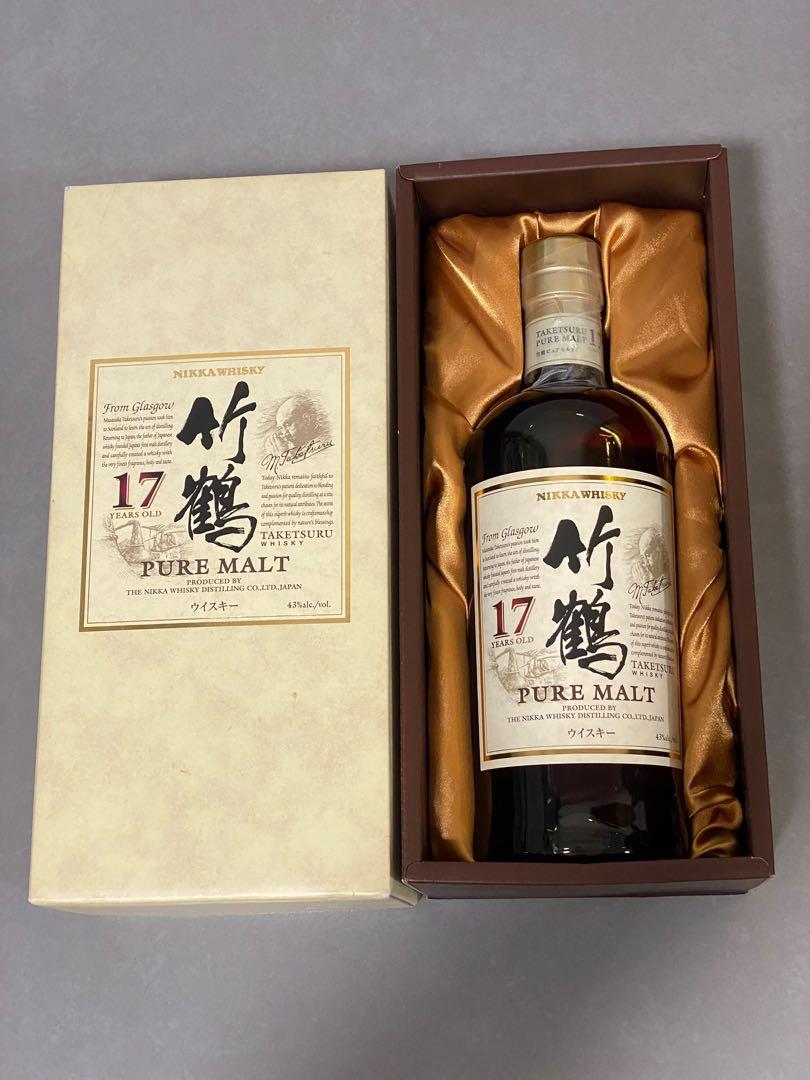 日本威士忌竹鶴17年Pure malt 700ml 舊版禮盒, 嘢食& 嘢飲, 酒精飲料