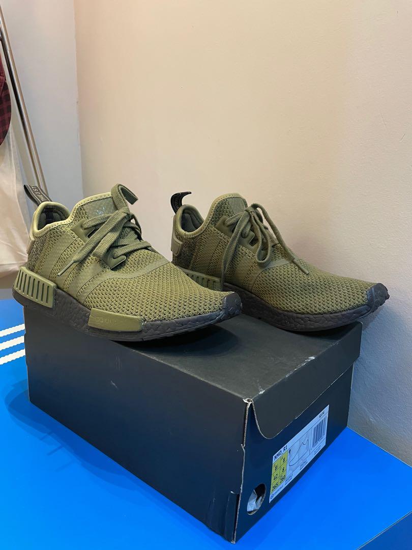 Adidas Nmd R1 Olive Black, Men'S Fashion, Footwear, Sneakers On Carousell