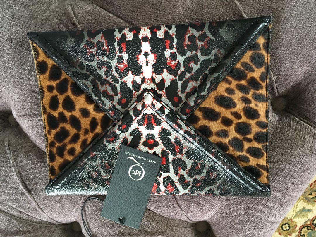 Leopard print envelope clutch clearance