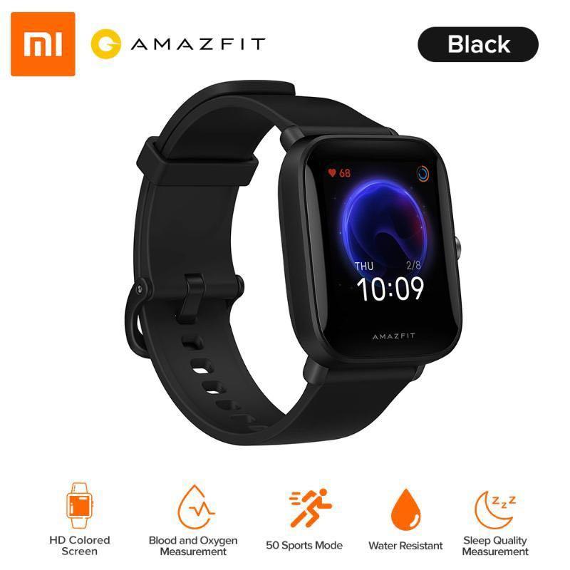 AMAZFIT Bip U 1.43 Large Color Screen Heart Rate and Blood Oxygen Monitoring with 60 Sports Modes 5ATM Water Resistance Bluetooth 5.0 Smartwatch Mobile Phones Gadgets Wearables Smart Watches on Carous...