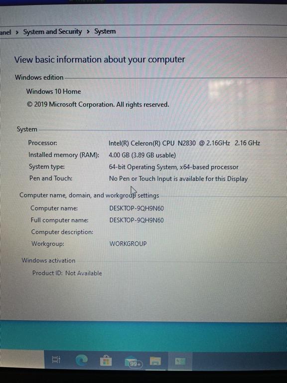 Asus laptop for online class (Category: Laptops & Notebooks) located in Manila. Submitted by daimonamidesu (Listing ID 1110966624, Image 3). Description: Specs: Intel Celeron 500GB HDD Windows 10 Condition: Signs of usage (moderate).