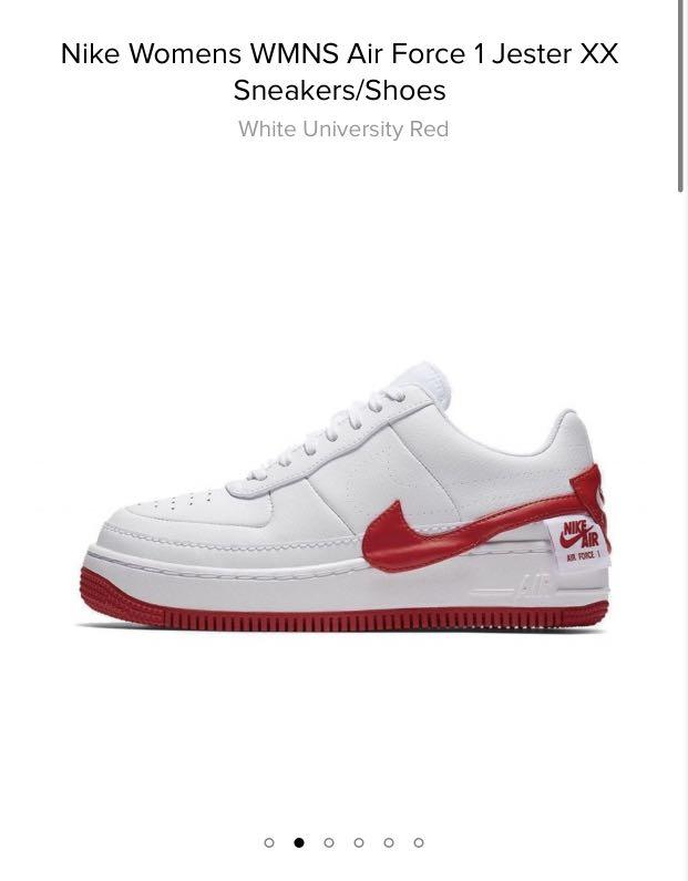 AUTHENTIC NIKE WMNS AIR FORCE 1 JESTER XX UNIVERSITY RED Women s