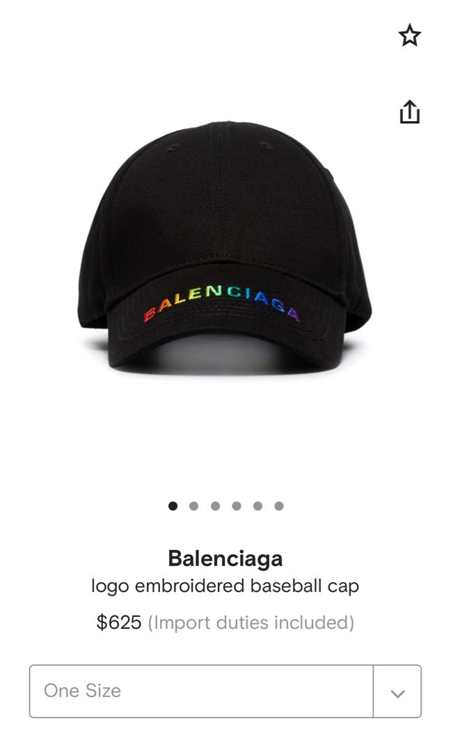 Balenciaga cap, Men's Fashion, Watches 