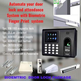 Biometric Lock with finger print and Time attendance system. good for startup business