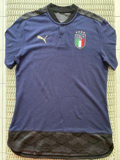 BN Puma 💯% Authentic navy blue Italy 2020 casual polo tee, for SGD$52 (size US L, CN S, EU L).  Measurements: pit to pit- 52cm, length- 82cm