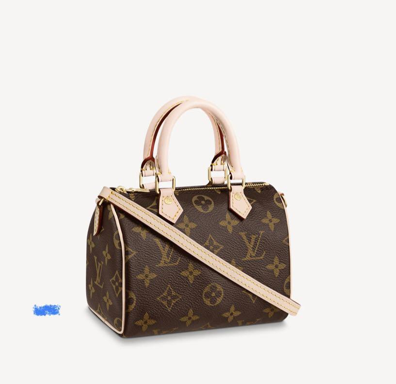 AUTHENTIC LV LOUIS VUITTON Mini HL Speedy Nano Bag with Monogram Strap ,  Luxury, Bags & Wallets on Carousell