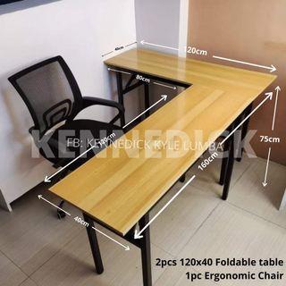 Brand new L shaped table plus chair