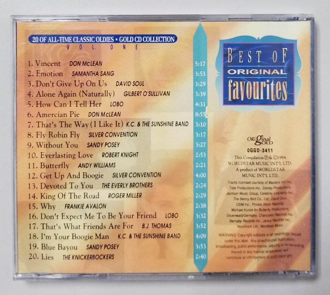 CD- Best of Original Favorites Vol. 1, 興趣及遊戲, 收藏品及紀念品