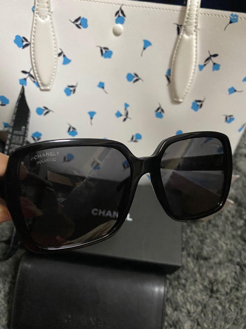 Chanel Sunglasses Black Square, Luxury, Accessories on Carousell