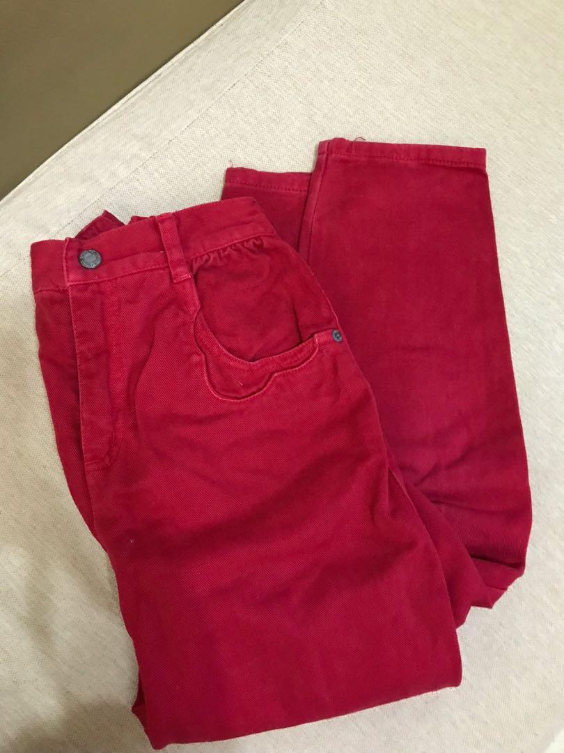 Esprit Vintage Red Jeans, Women's 