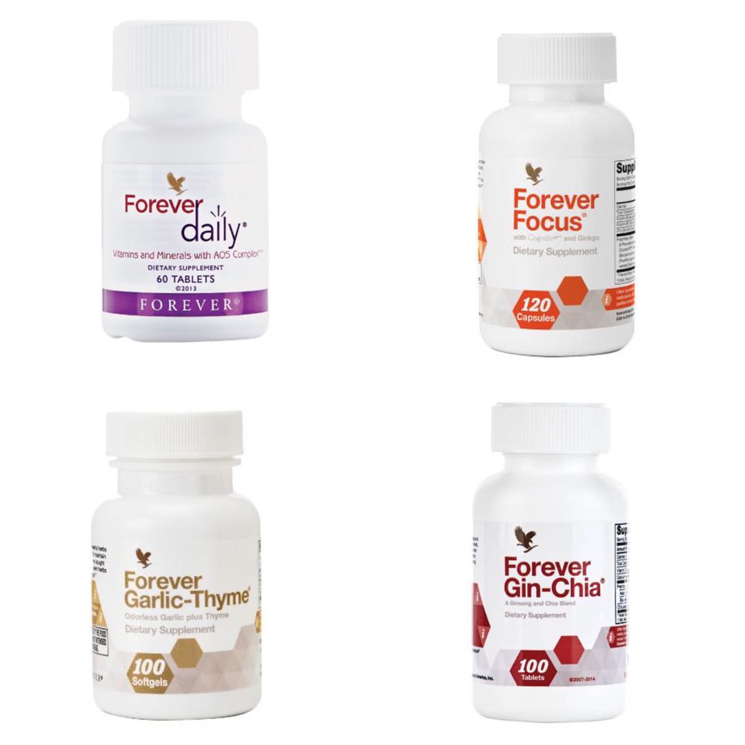 Forever Living Daily Forever Focus Garlic Thyme Gin Chia Health Nutrition Health Supplements Vitamins Supplements On Carousell