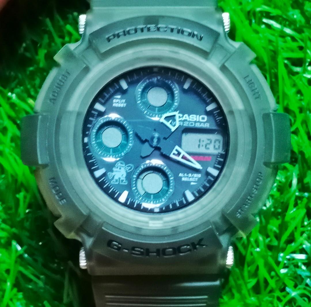 G SHOCK GAUSSMAN AW570 SMOKE JELLY ORIGINAL VINTAGE JAPAN WATCH