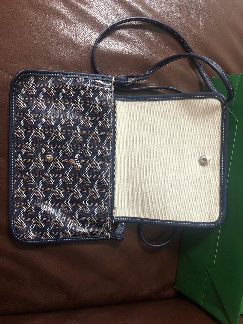 Goyard portefeuille pochette plumet bleu marine