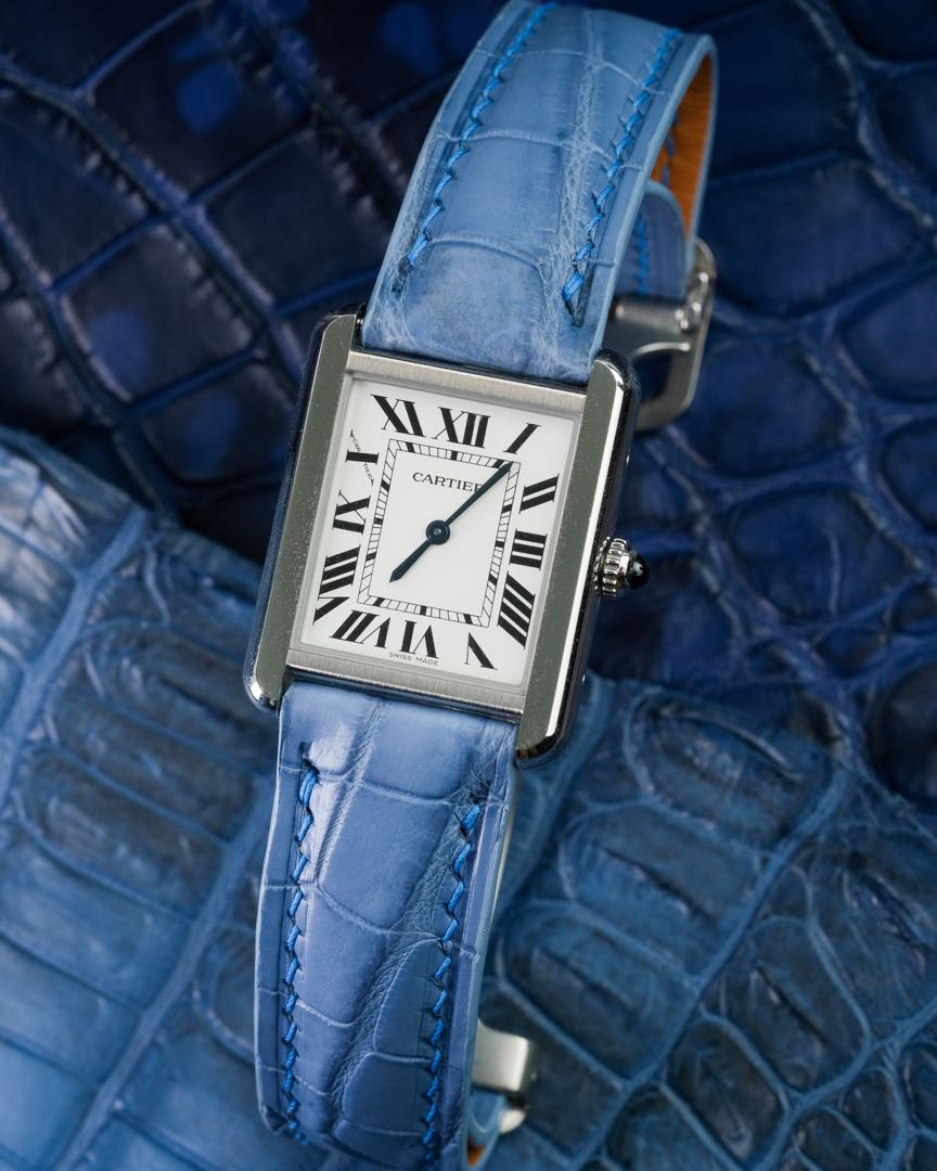 Cartier tank hotsell crocodile strap