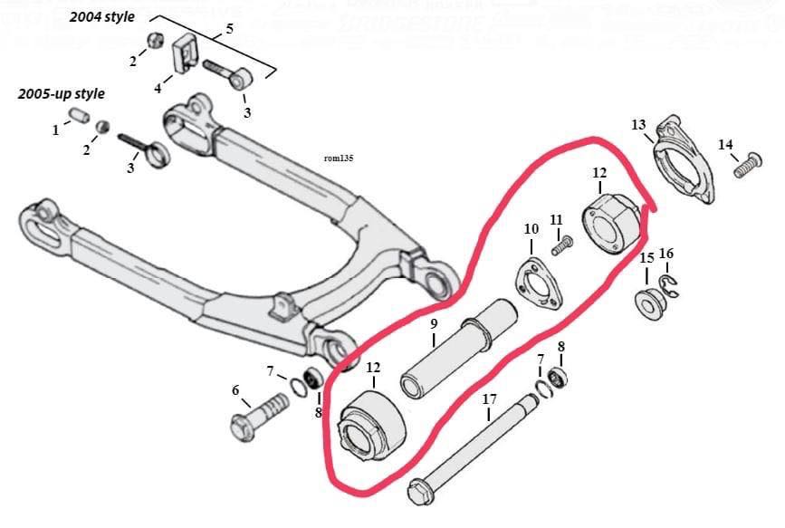 Harley Davidson Sportster Swingarm Bearing Spherical, Motorbikes on