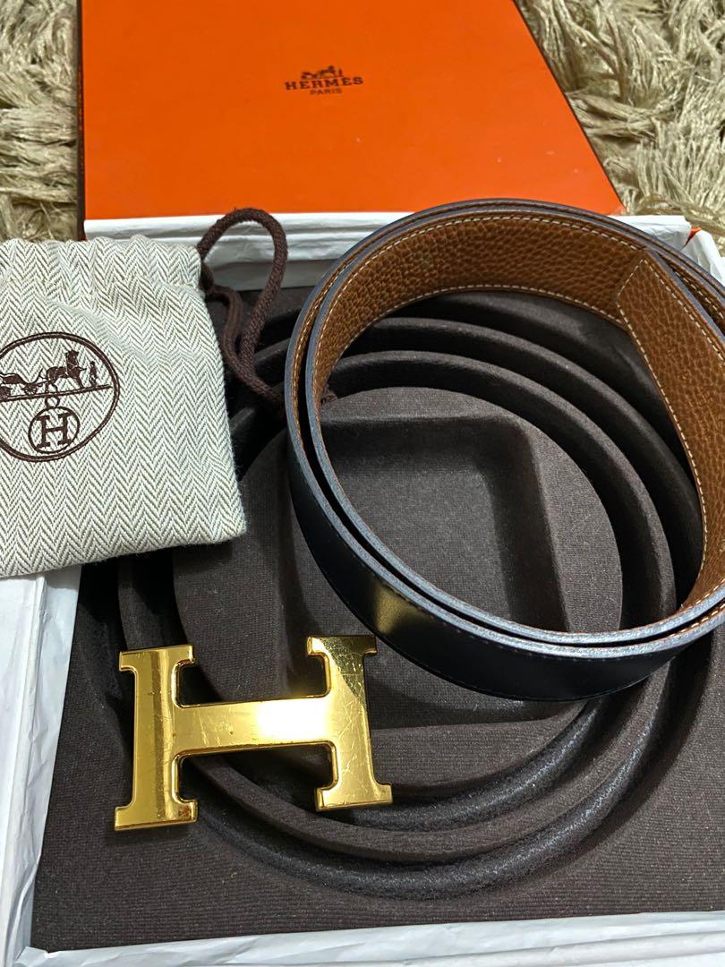 Hermes Belt Reversible black gold 85 