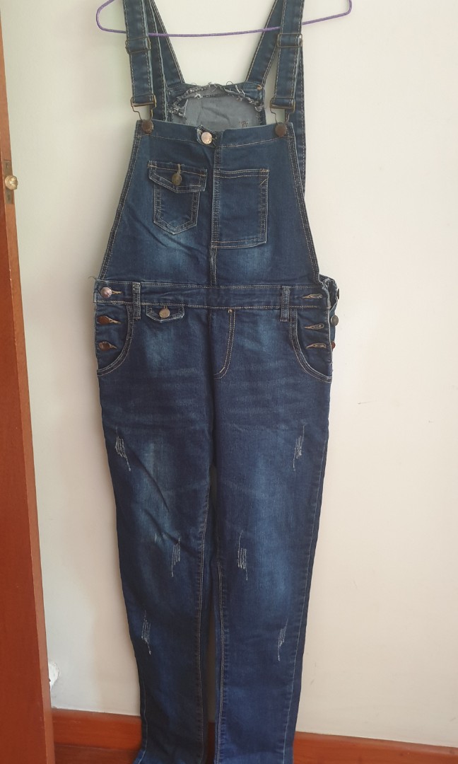 Jean jumpsuit, Women's Fashion, Dresses & Sets, Jumpsuits on Carousell