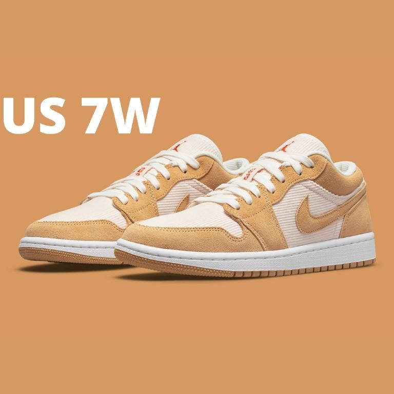 Jordan 1 Low SE Twine Orange Quartz Corduroy (Women's) - DH7820