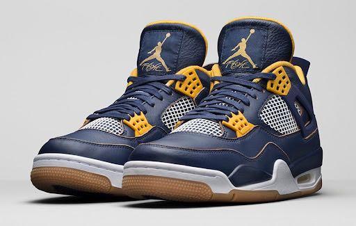 Blue and yellow jordan 4 on sale