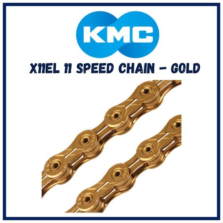 KMC X11EL 11 Speed Chain Black Gold Silver For Bicycle Cycling