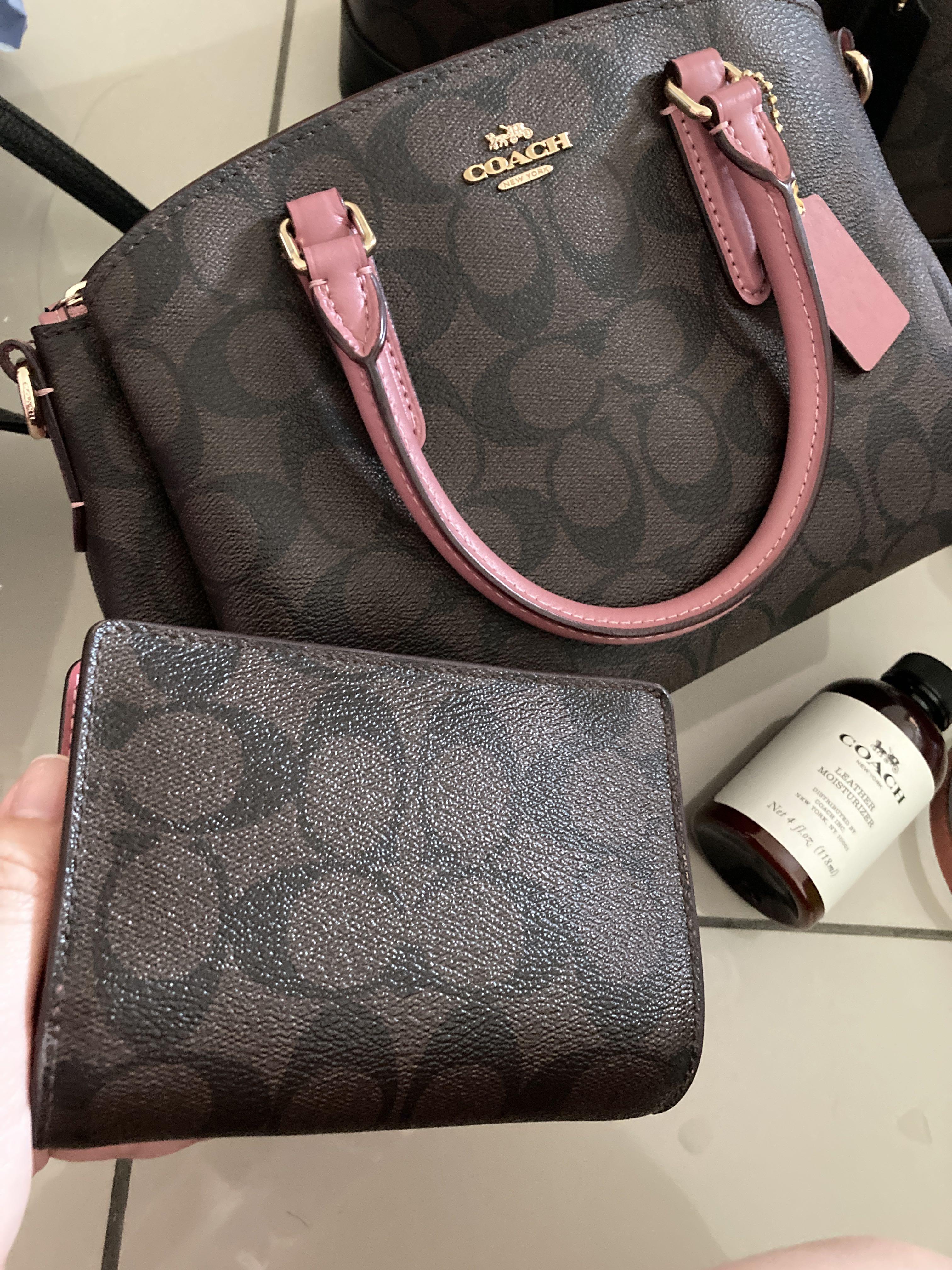 Like New) Coach Mini Sage Carryall Bag in Signature Canvas (Pink / Brown  Black), Women's Fashion, Bags & Wallets, Purses & Pouches on Carousell