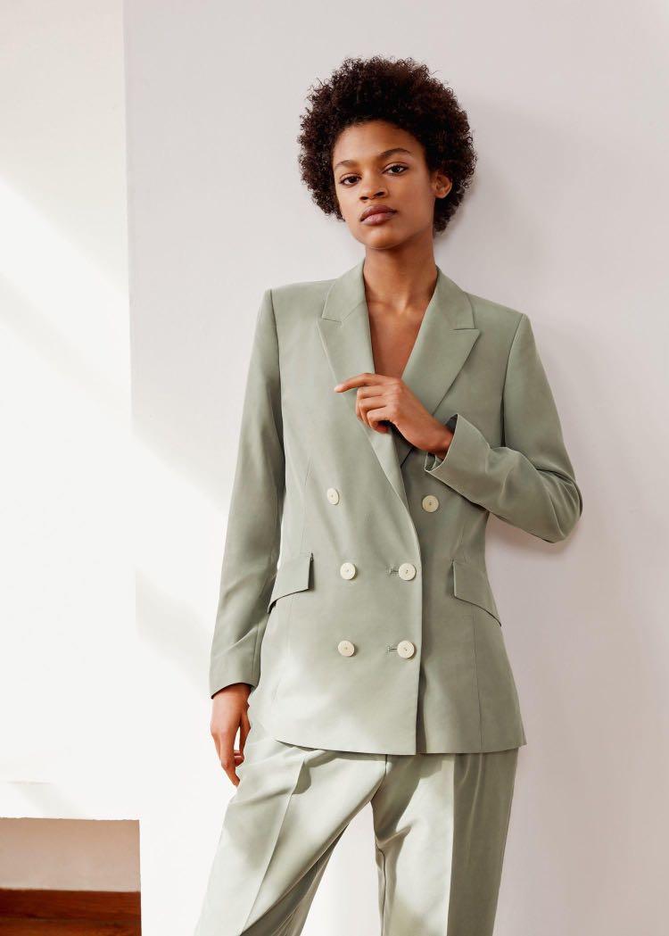 Double breasted blazer mango store