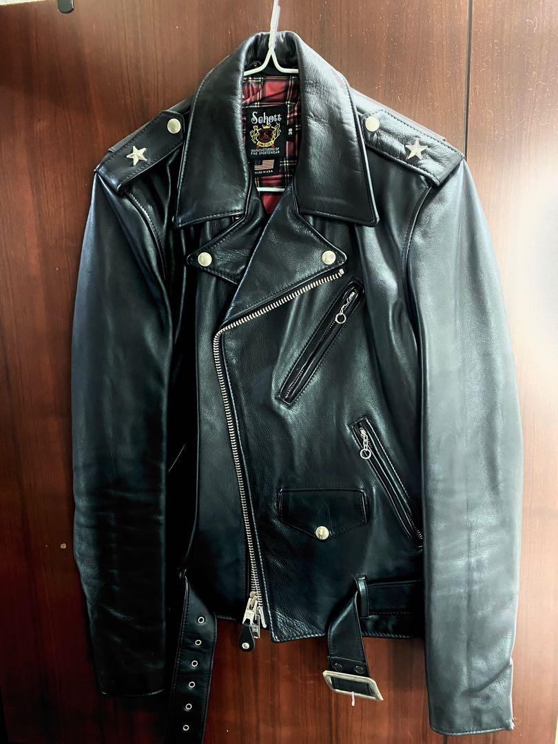 Mastermind World Japan MMJ leather jacket Schott, 男裝, 外套及戶外 