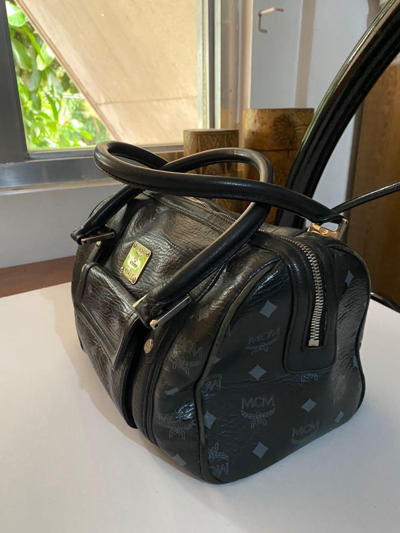 MCM Boston/Doctor's Bag in Visetos PRELOVED, Luxury, Bags & Wallets on  Carousell