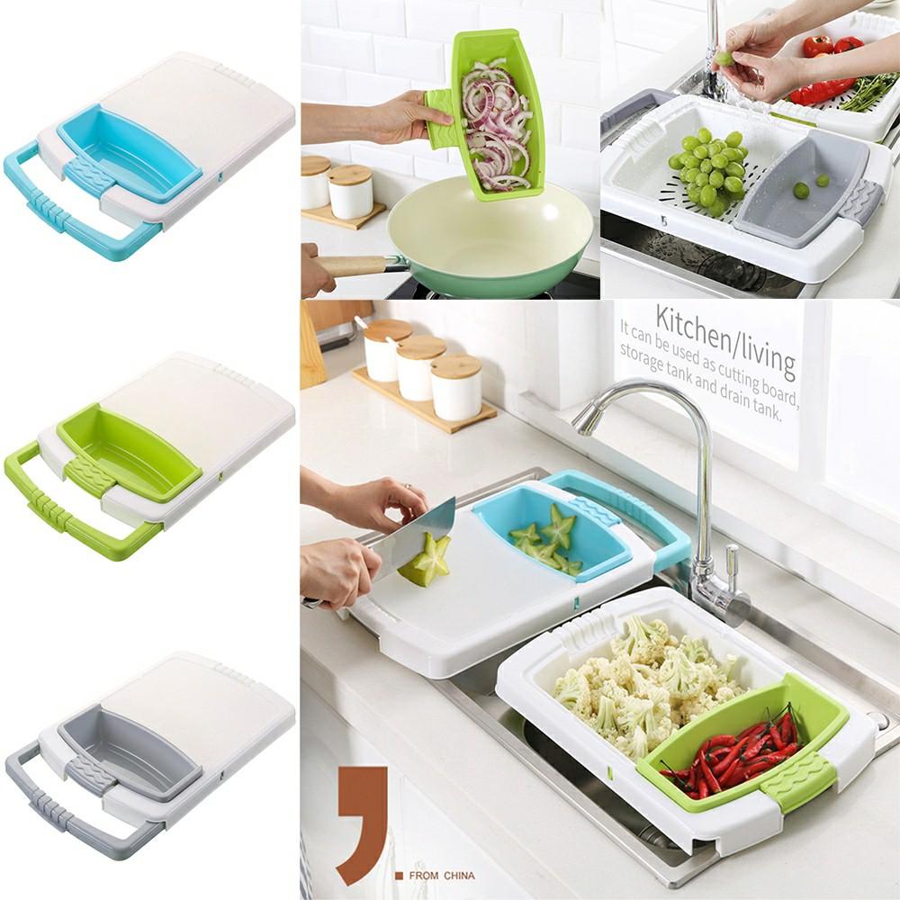 Shop for Foldable Chopping Board Rinse & Strainer Veggies & Fruit