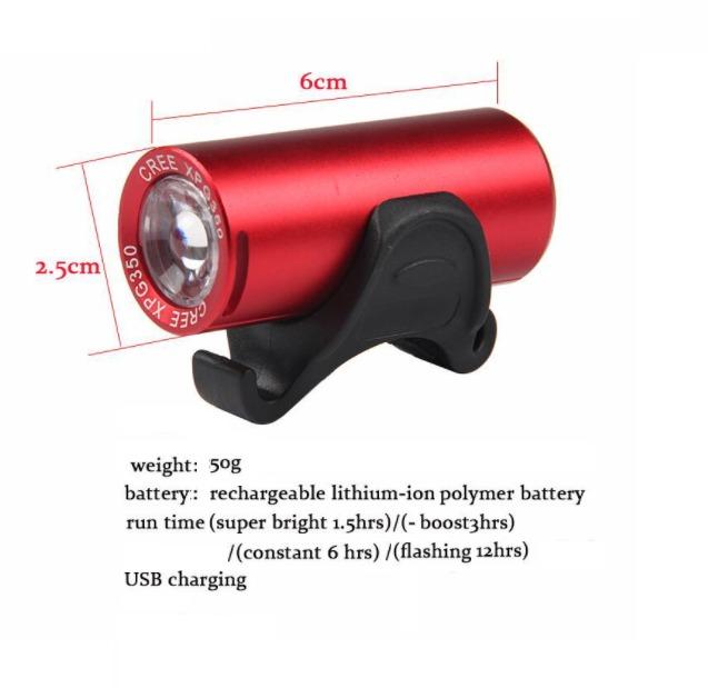 Cree xpg 350 bike light top