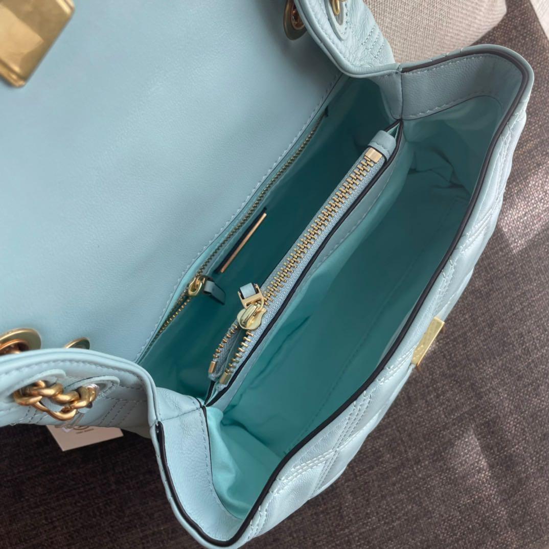 New! Tory Burch Soft Fleming Tiffany Blue, Women's Fashion, Bags & Wallets,  Purses & Pouches on Carousell