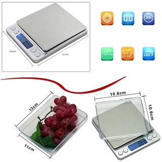 Accuweight Mini Pocket Gram Scale for Jewelry Digital Food Kitchen Scale 1000 by 0.1g with Tare and Calibration Weight Scale