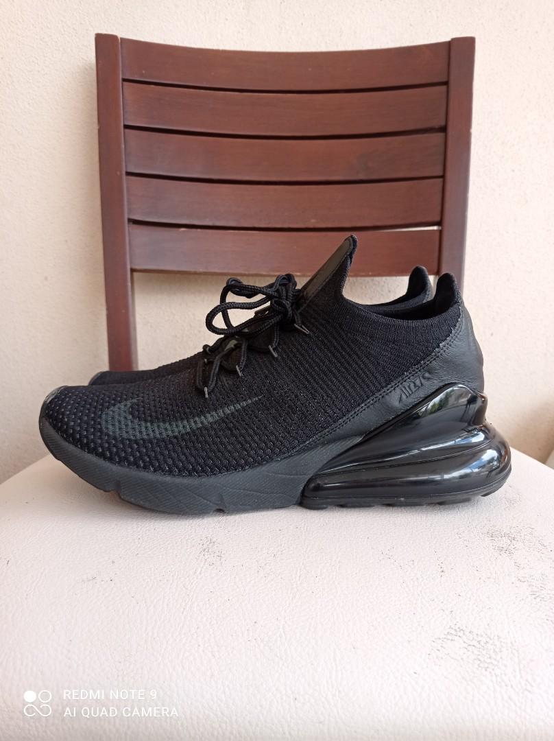Nike air max 270 flyknit triple black best sale