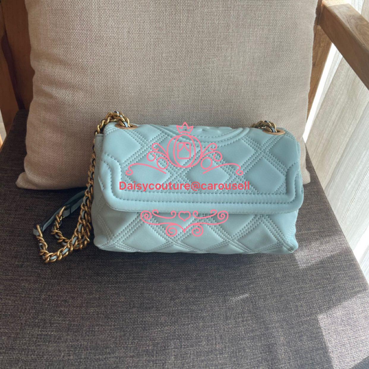 Original Tory Burch Fleming soft Northern blue convertible bag, Luxury,  Bags & Wallets on Carousell