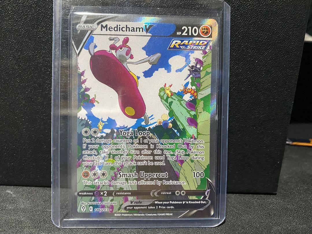 Pokemon Evolving Skies Medicham V Alternate Art AA 186, Hobbies & Toys