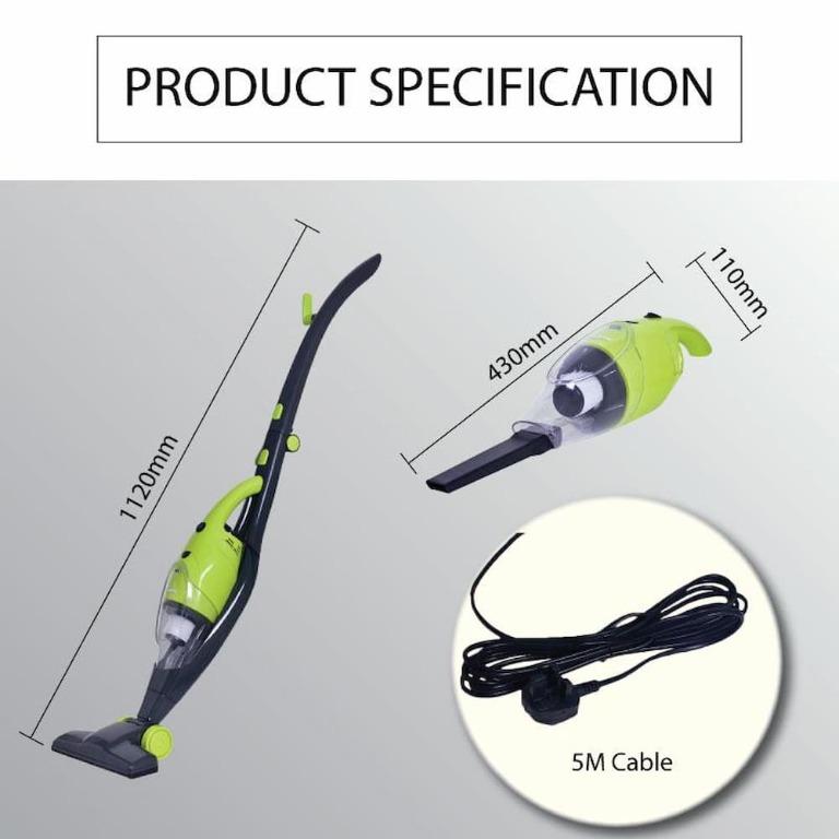 PowerPac PPV600 Handheld Vacuum Cleaner with Hepa Filtration 600 Watts