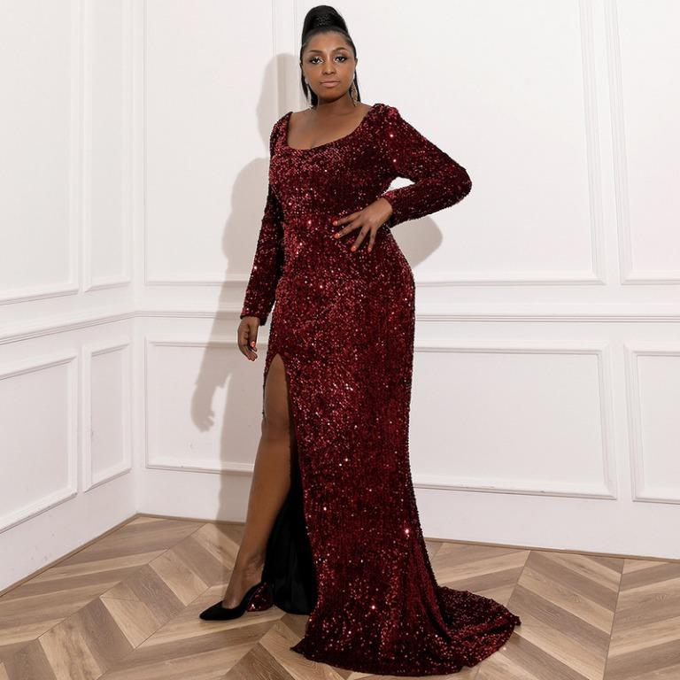 Red plus size evening new arrivals gowns