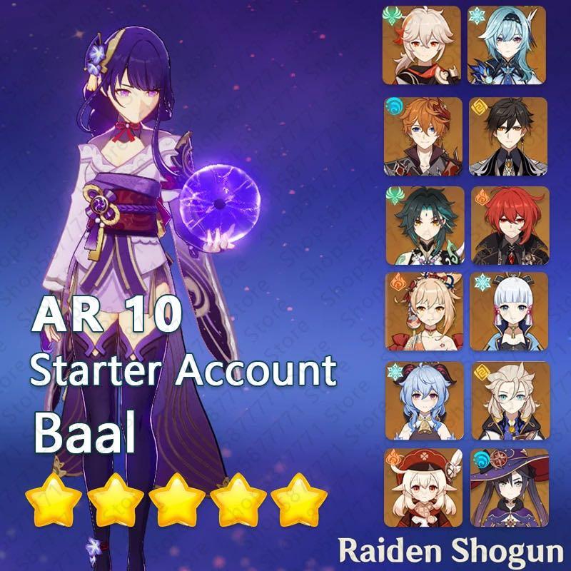 Raiden Shogun Baal Random 4 Stars Genshin Impact Starter Account Video Gaming Gaming Accessories Game Gift Cards Accounts On Carousell