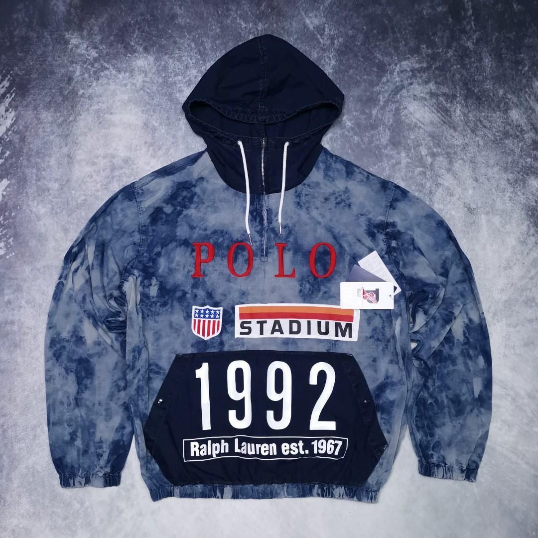 RL Polo Stadium Tie Dye Popover Jacket Men s Fashion Coats