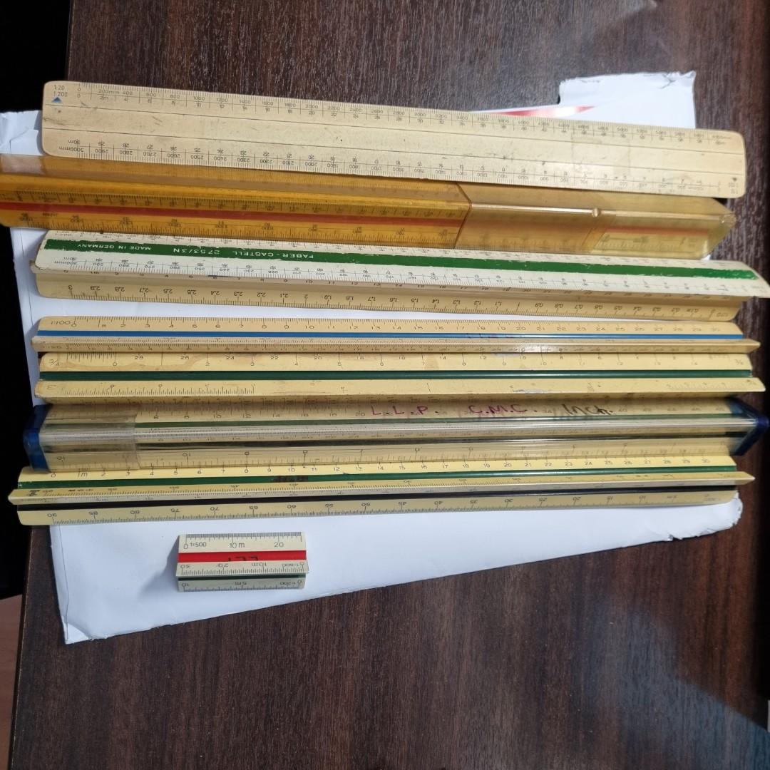 Trigonal Rulers Scale rulers, triangle rulers, rulers, Hobbies & Toys, Stationery ...