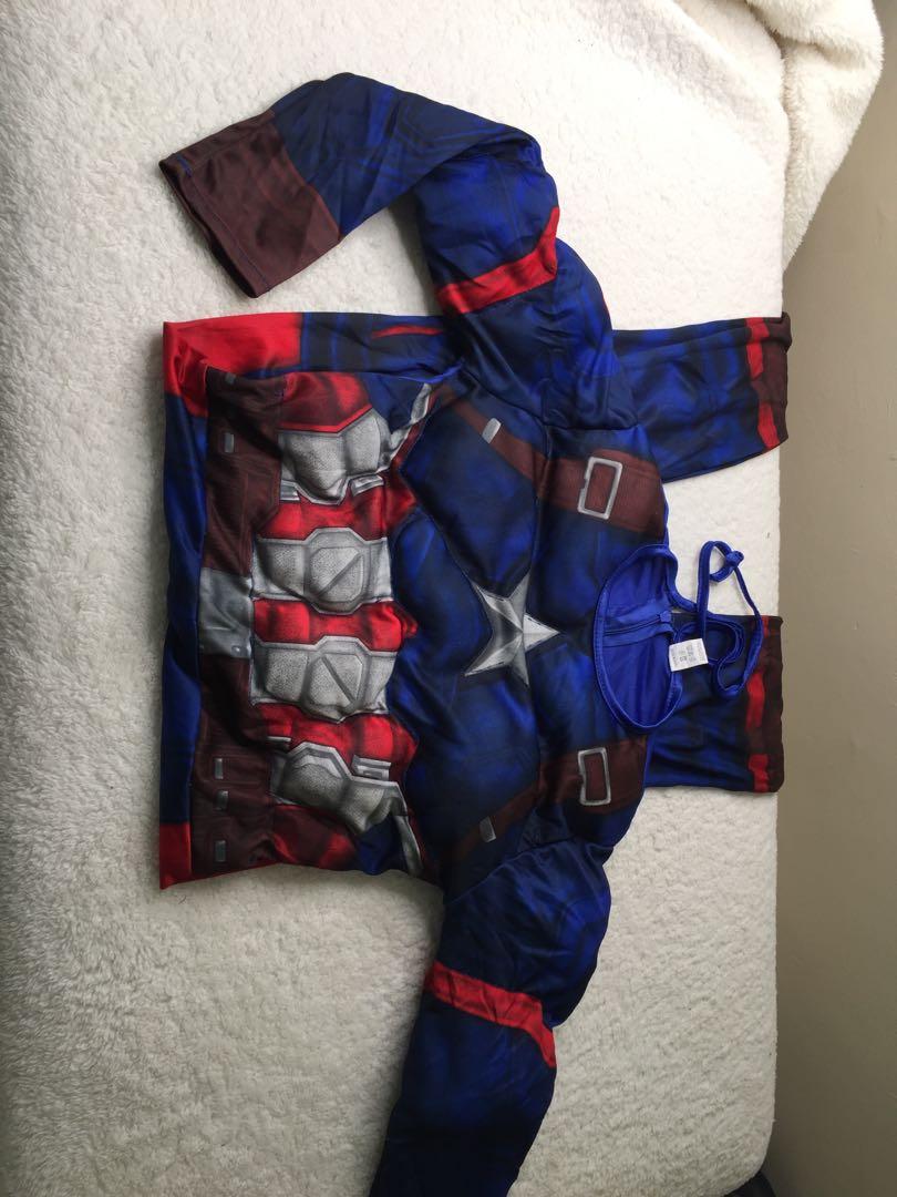 Super heroes suit (Category: Babies & Kids Fashion) located in Taytay. Submitted by everythingsgo (Listing ID 1110878653, Image 3). Description: Captain America Used only once Age 7-10 yrs .