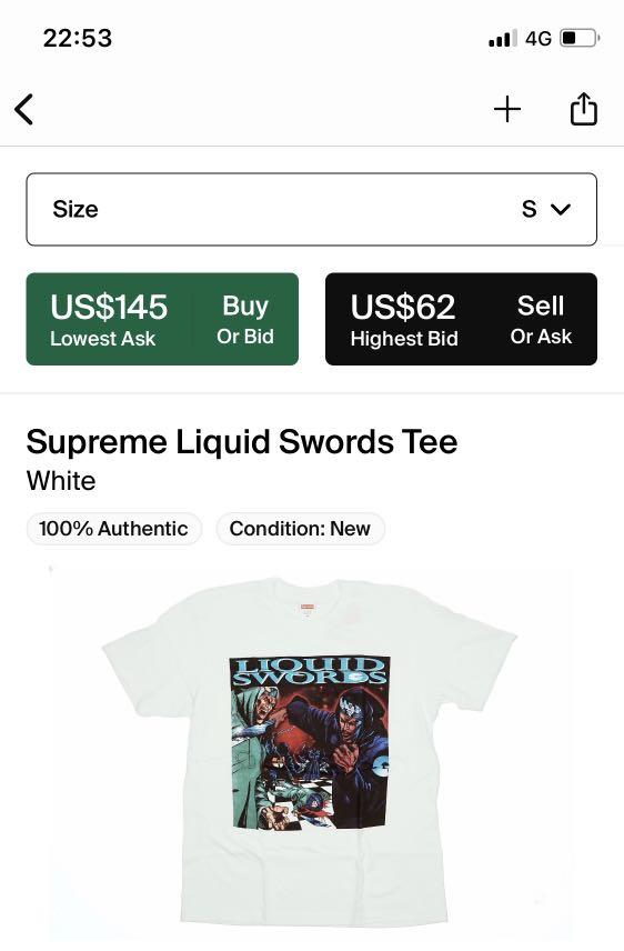 Supreme liquid swords tee white cheap