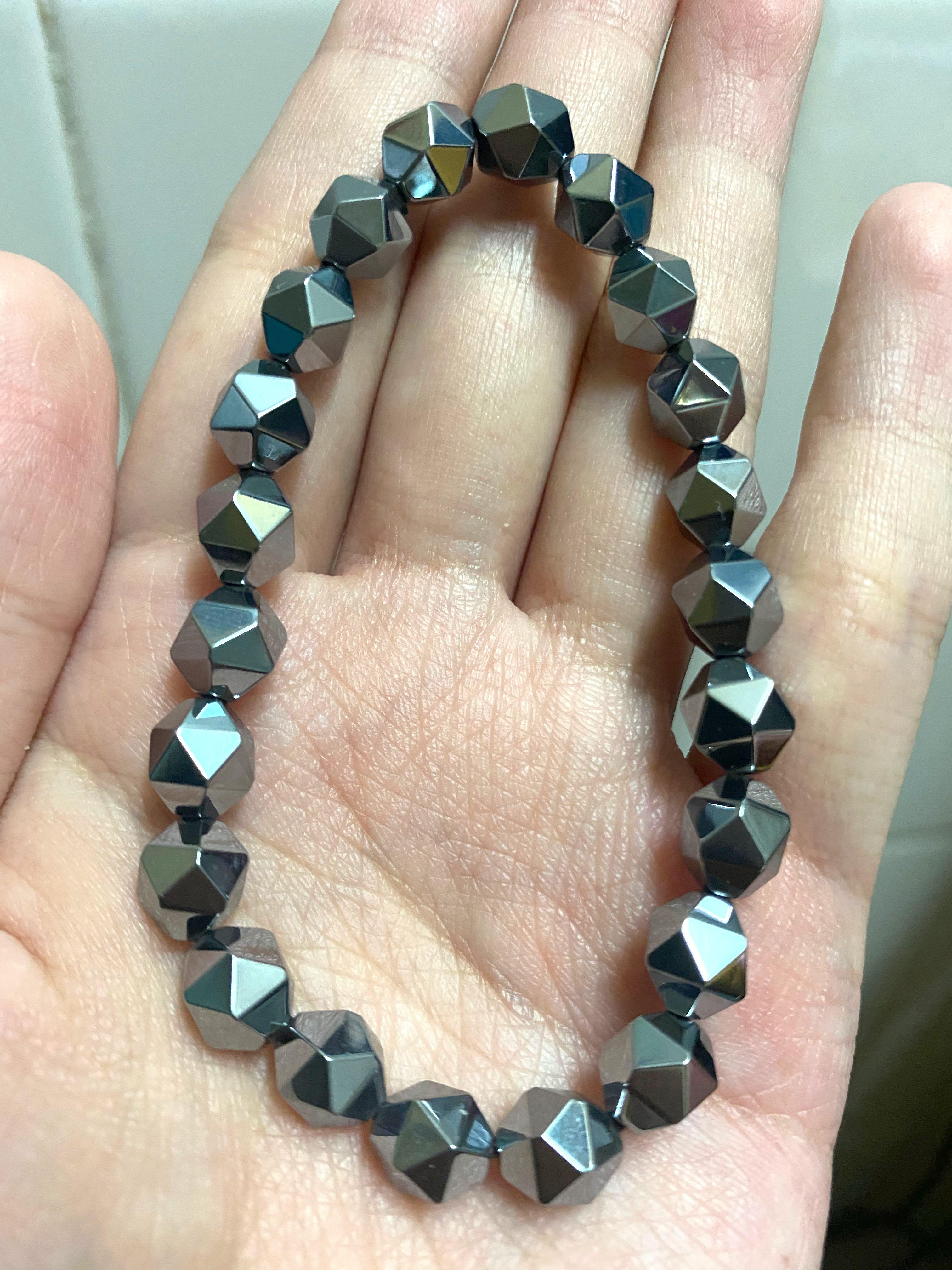 Terahertz Crystal Diamond Cut Bracelet