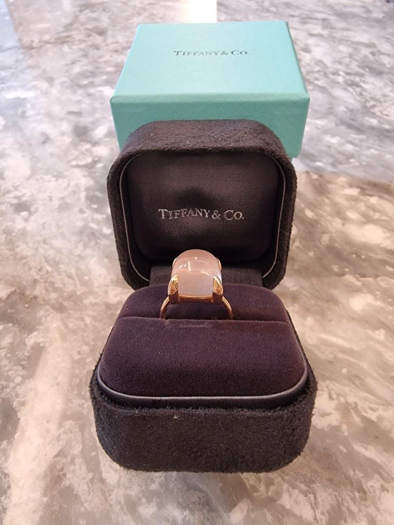18K Rose Quartz Sugar Stacks Ring 