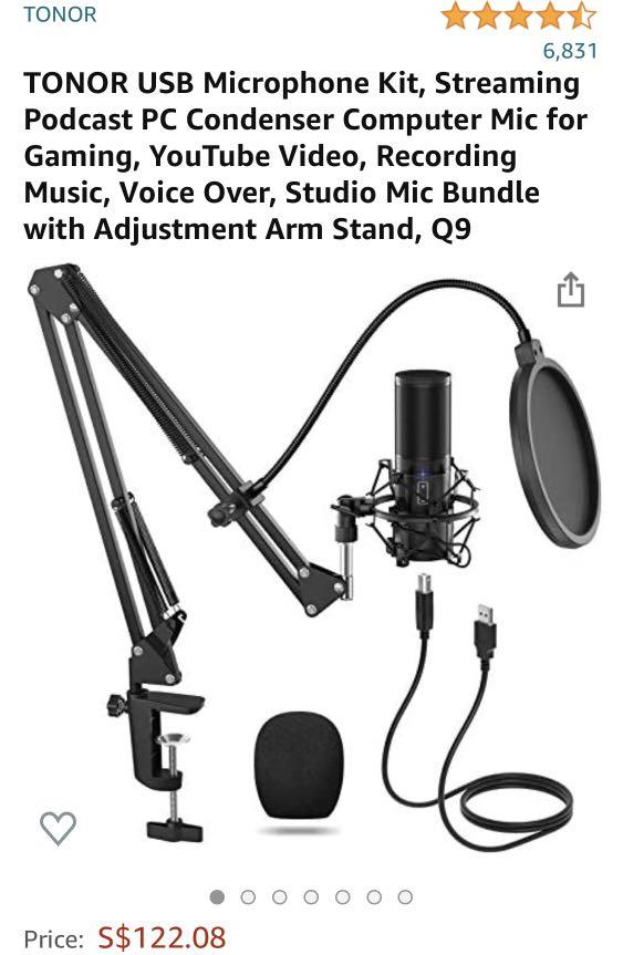 TONOR 4.5 out of 5 stars 6,831 Reviews TONOR USB Microphone Kit