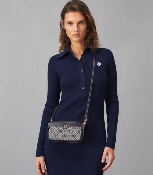 Tory Burch T Monogram Jacquard Double Zip Mini Bag, Women's Fashion, Bags &  Wallets, Purses & Pouches on Carousell