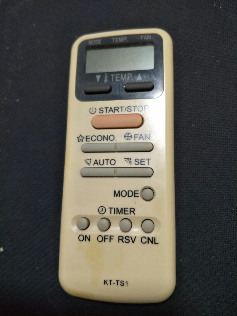 Toshiba Aircon Remote Control KTTS1, TV & Home Appliances, Air Conditioners & Heating on Carousell