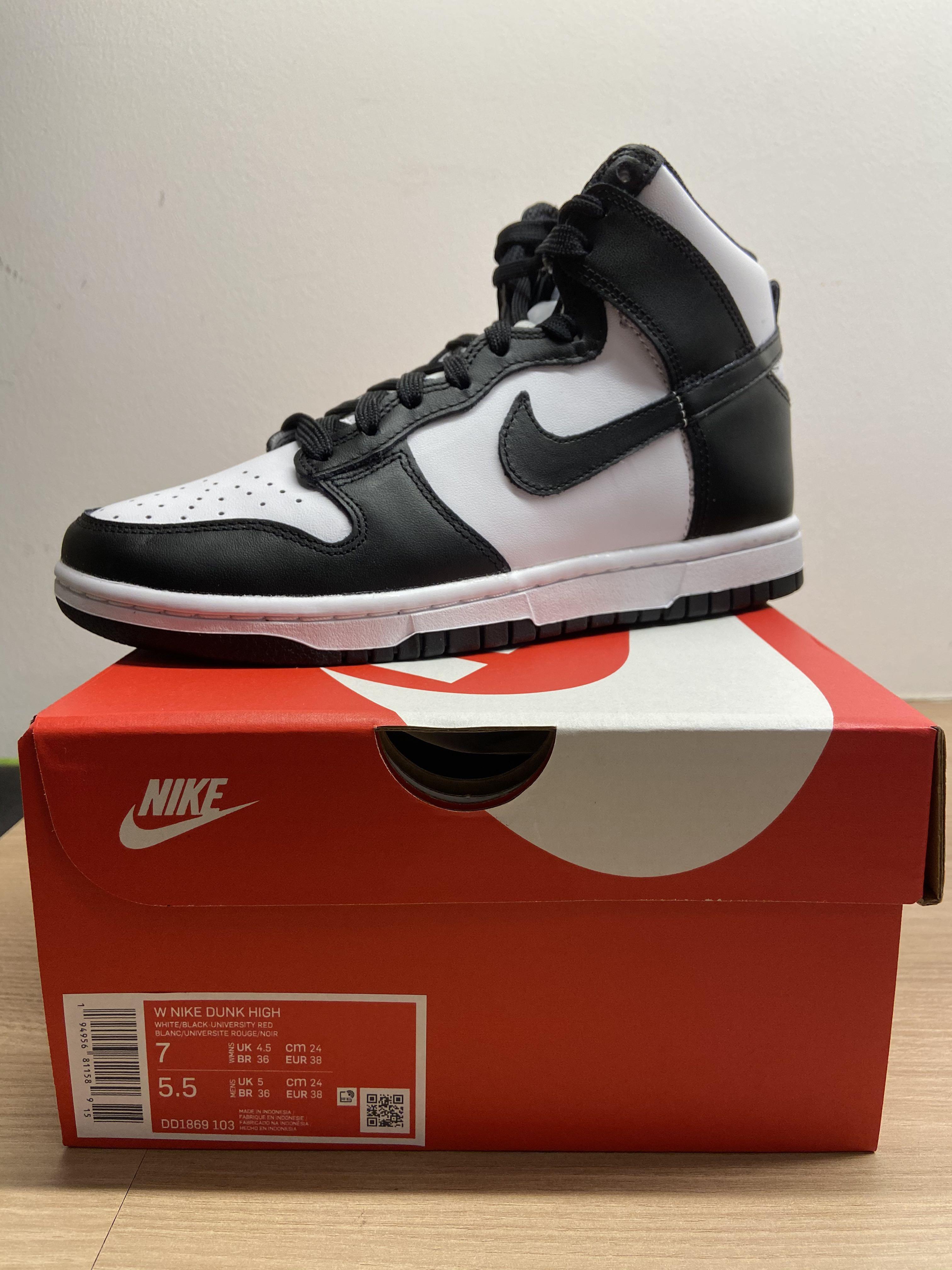 US7 W nike dunk high panda, Women's Fashion, Footwear, Sneakers on Carousell