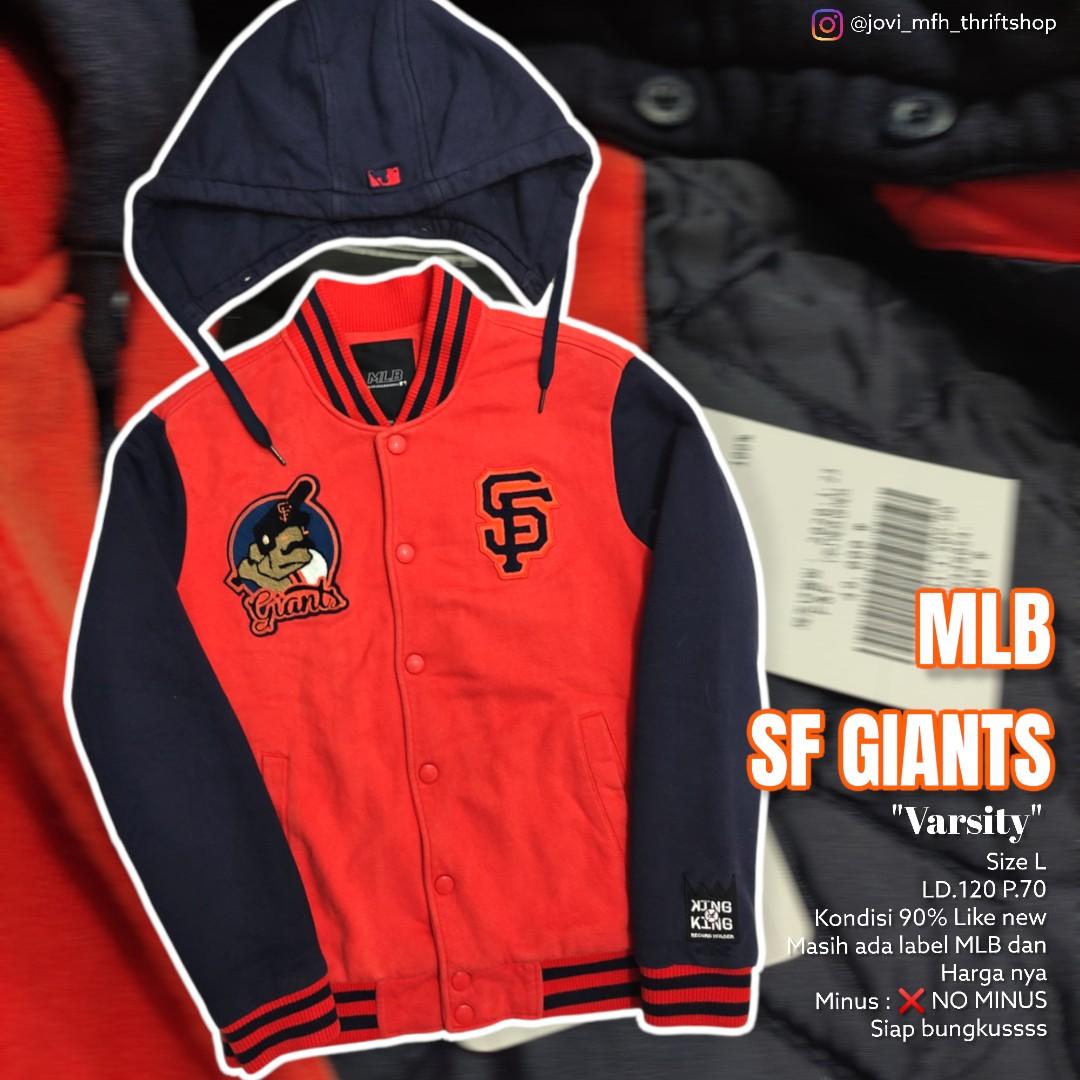 Varsity MLB GIANTS full set, Fesyen Pria, Pakaian , Baju Luaran di