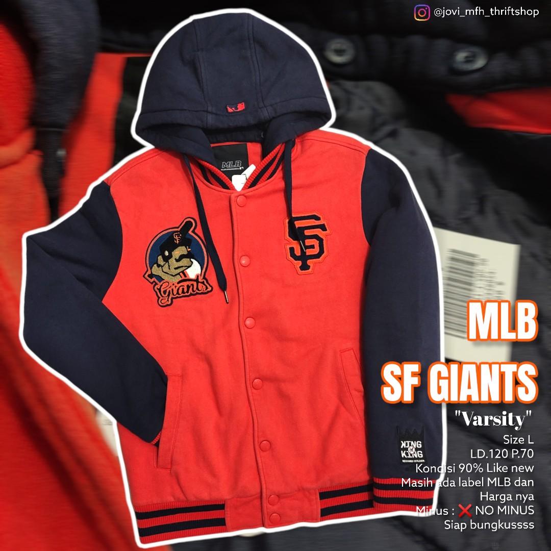 Varsity MLB GIANTS full set, Fesyen Pria, Pakaian , Baju Luaran di
